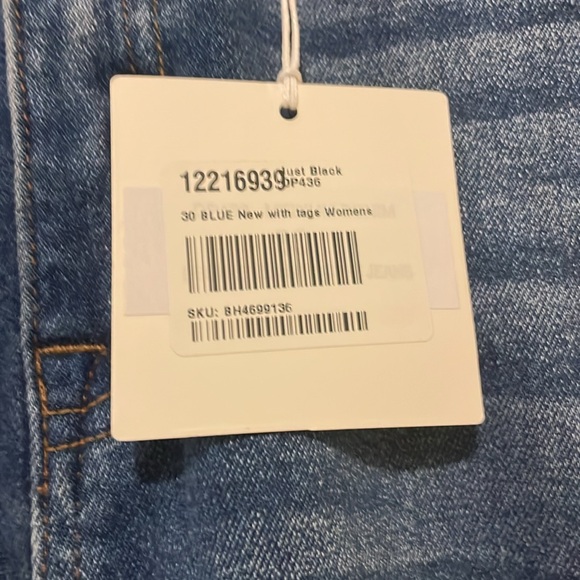 Just black denim distressed high rise blue jeans 30 - Picture 3 of 8